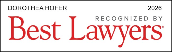 Best-Lawyers-Auszeichnung für Dr. Dorothea Hofer